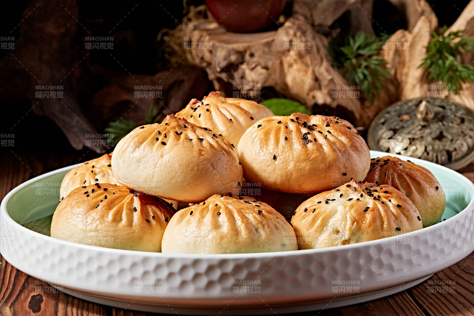 豆角醬羊肉餡烤包子