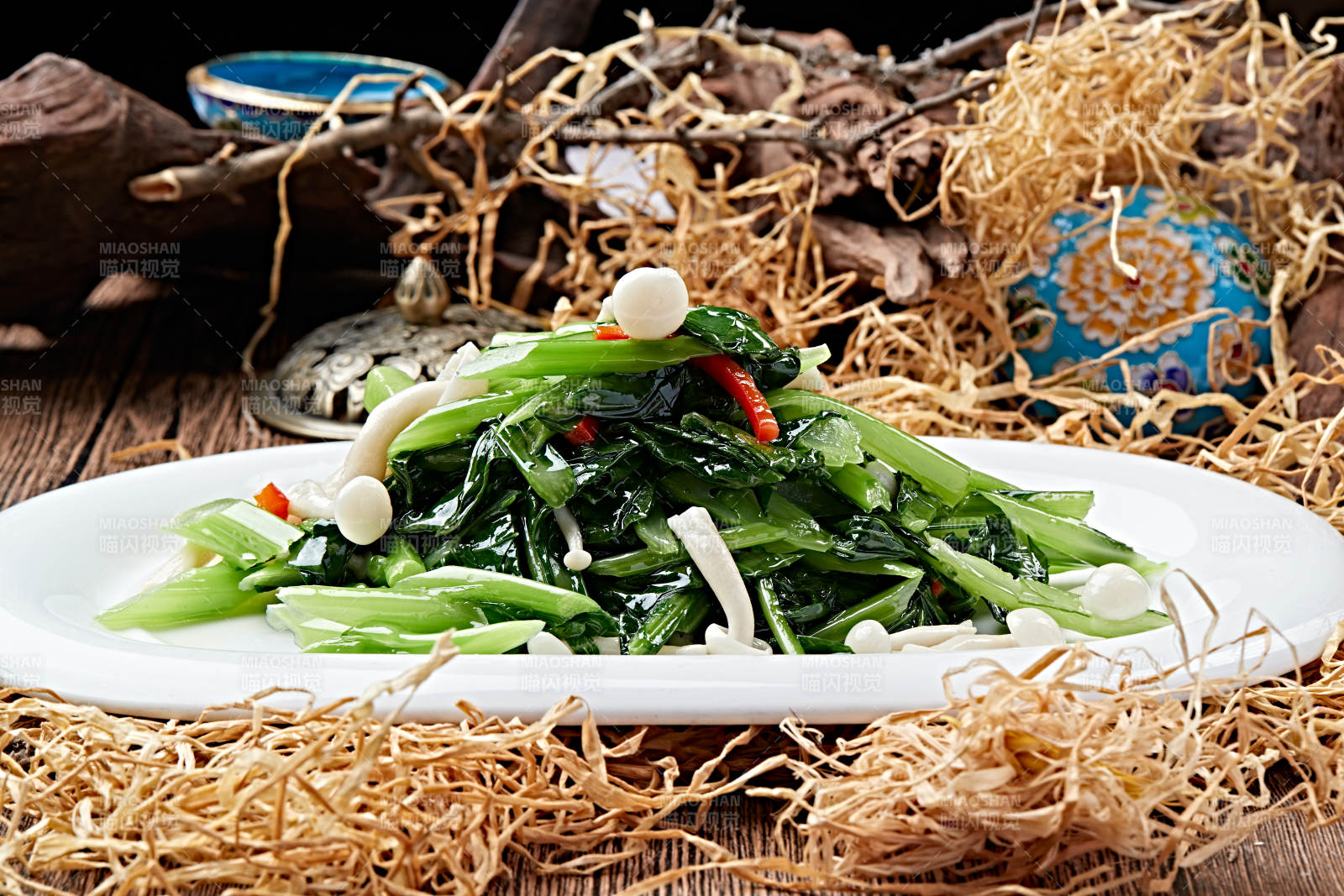 熗炒菜心海鮮菇