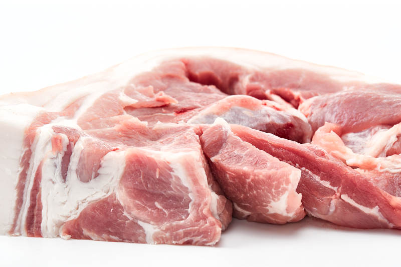 检疫合格的屠宰生鲜猪肉