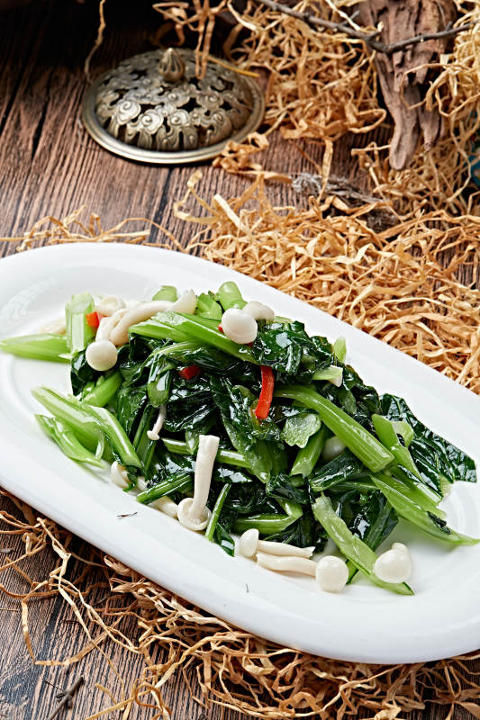 熗炒菜心海鮮菇