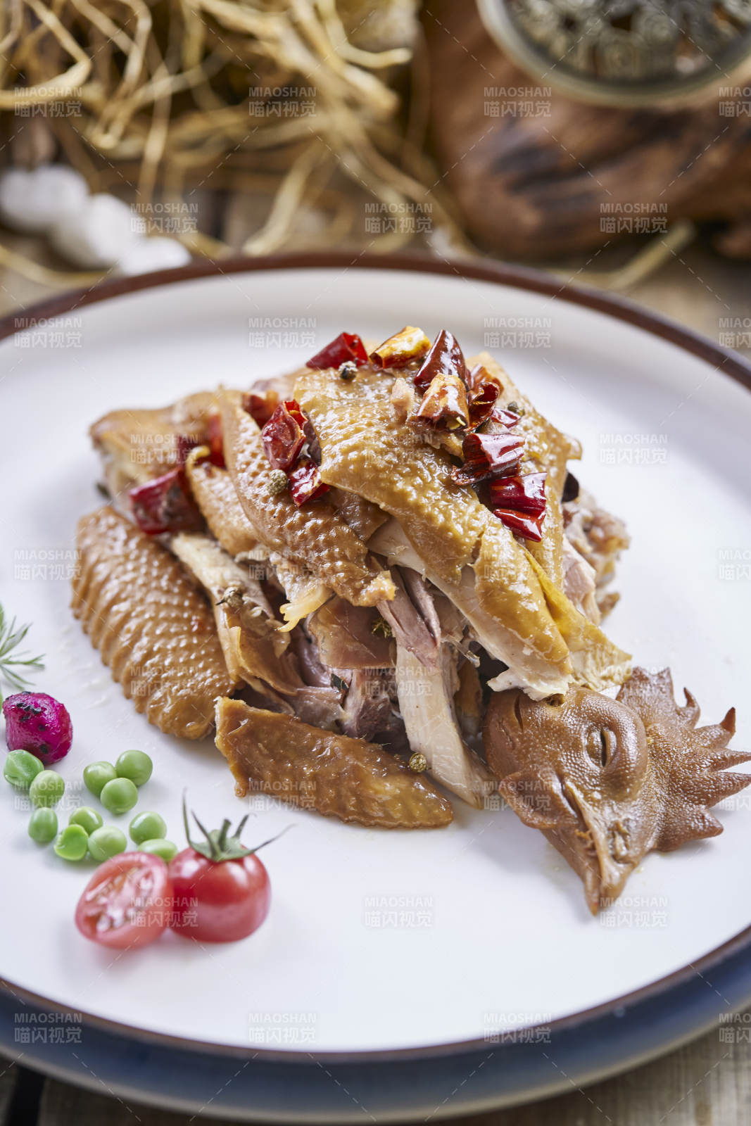 手撕鹵味北京油雞半只