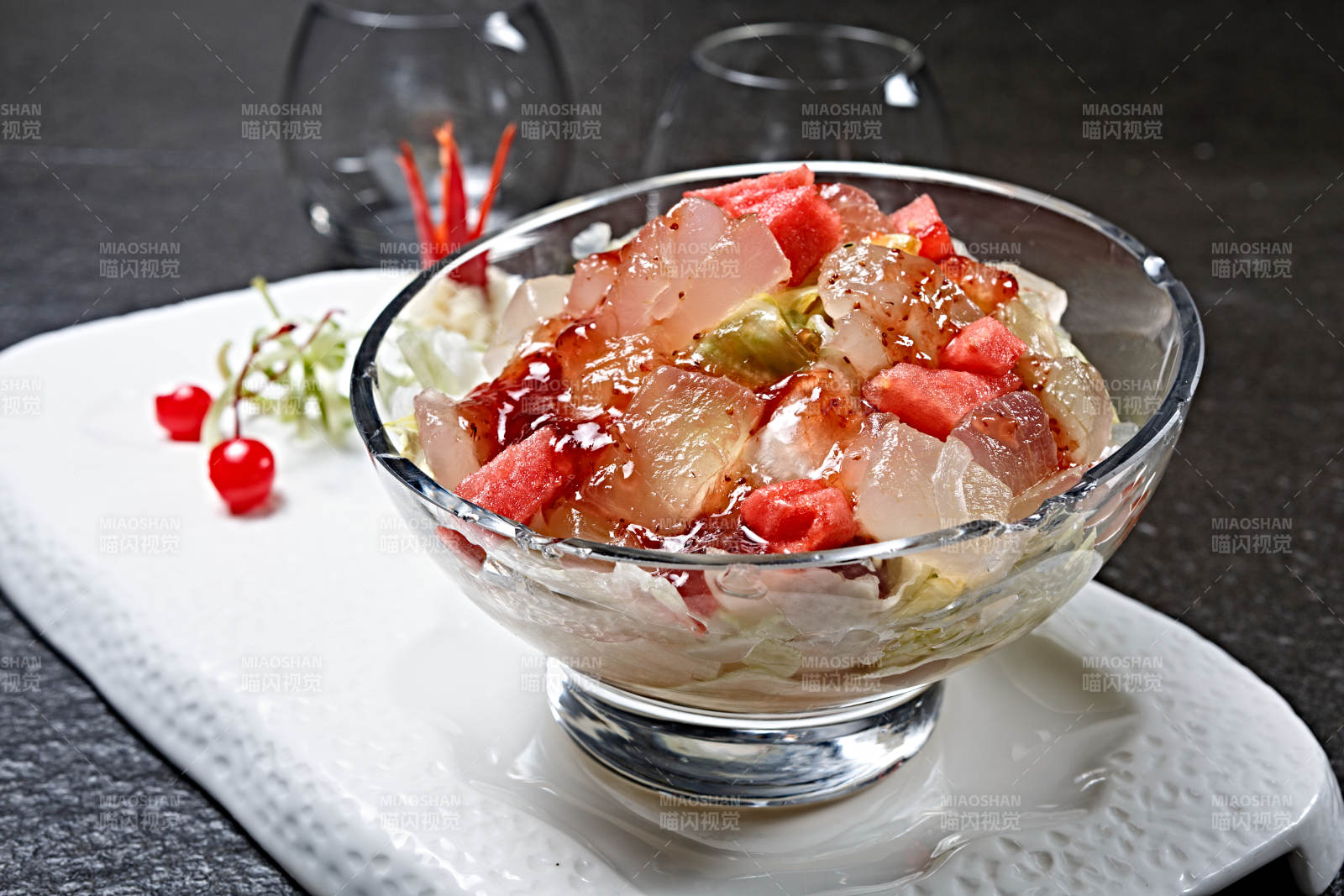 酸奶西瓜芦荟冰