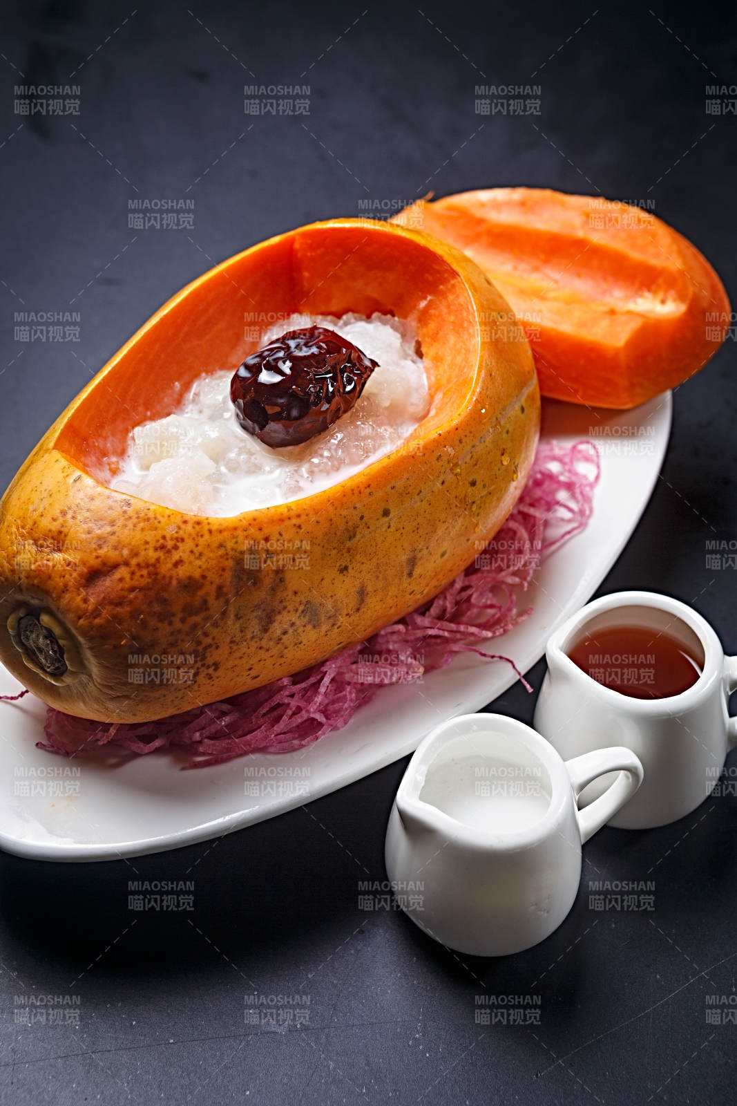 鮮奶木瓜燉雪哈