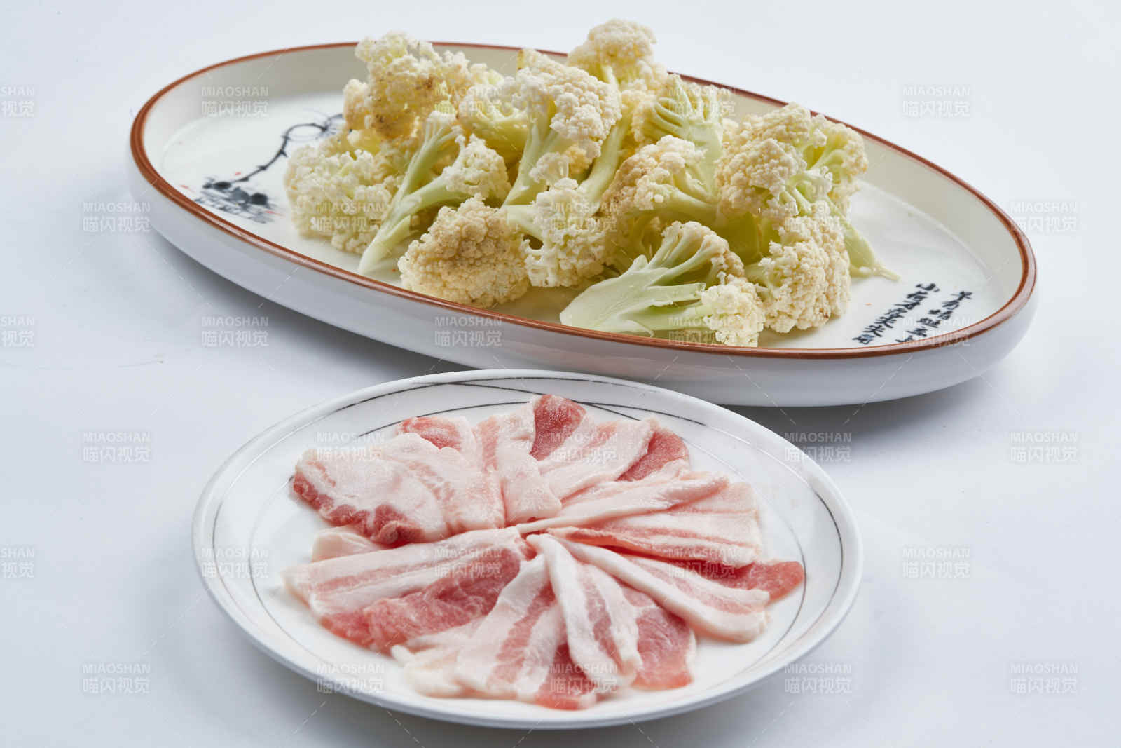 半成品菜有機菜花五花肉配料