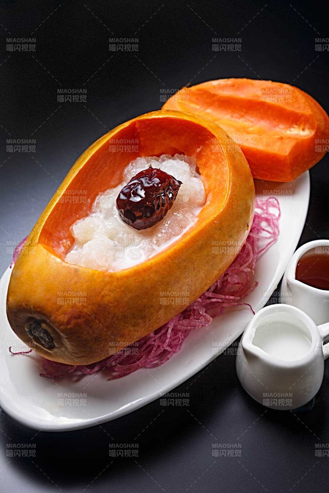 鮮奶木瓜燉雪哈