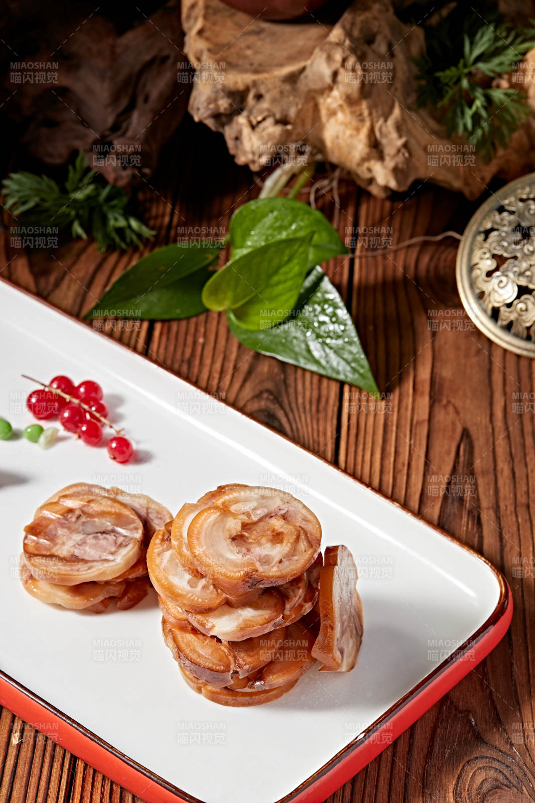 壓豬耳肘花切片