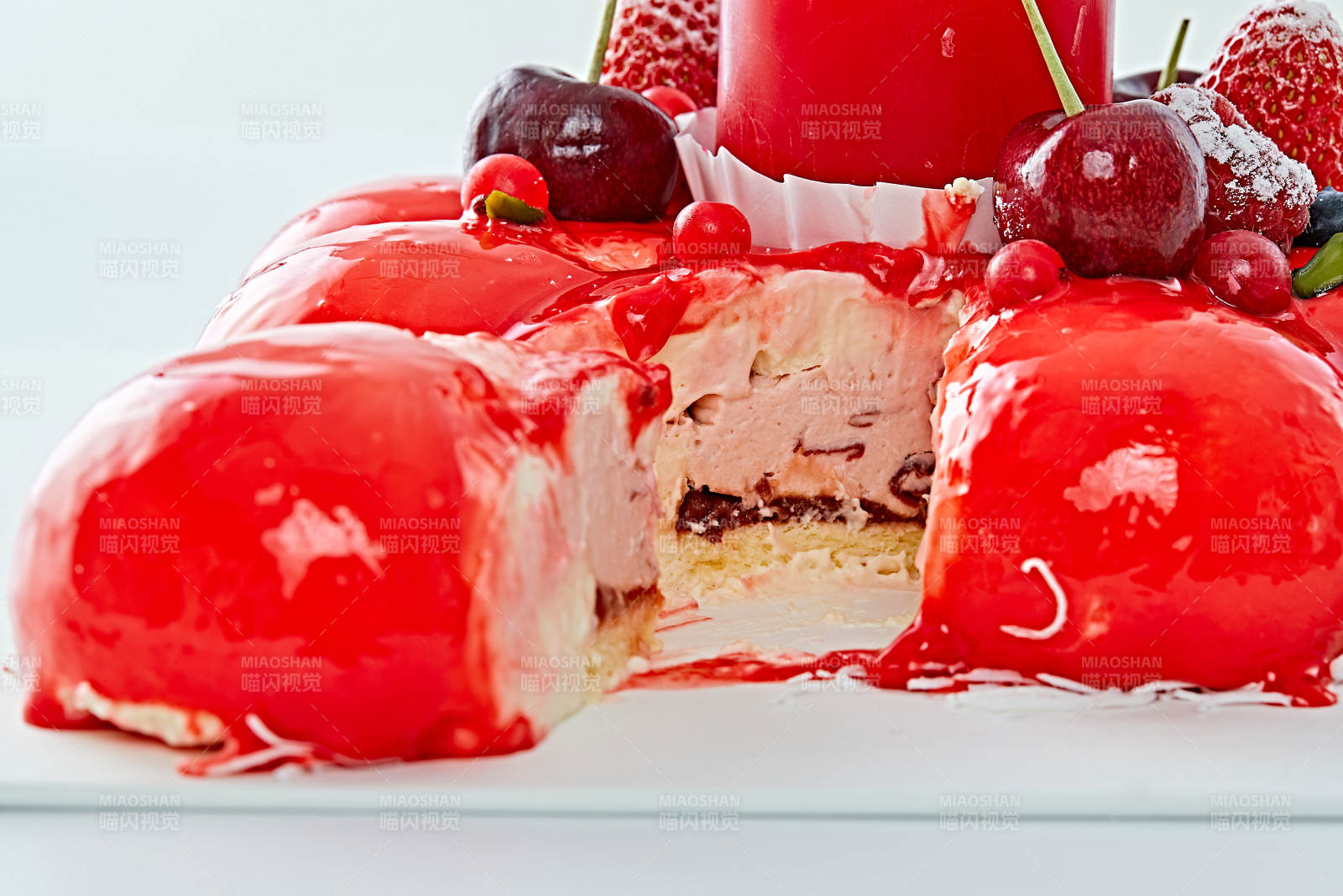 鲜果斯特芬妮法式荔枝味鲜奶蛋糕