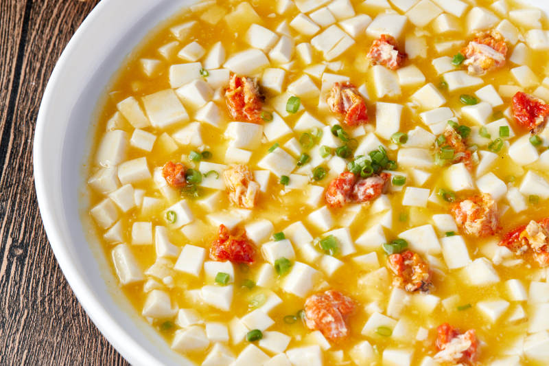 浓汤蟹黄焗豆腐