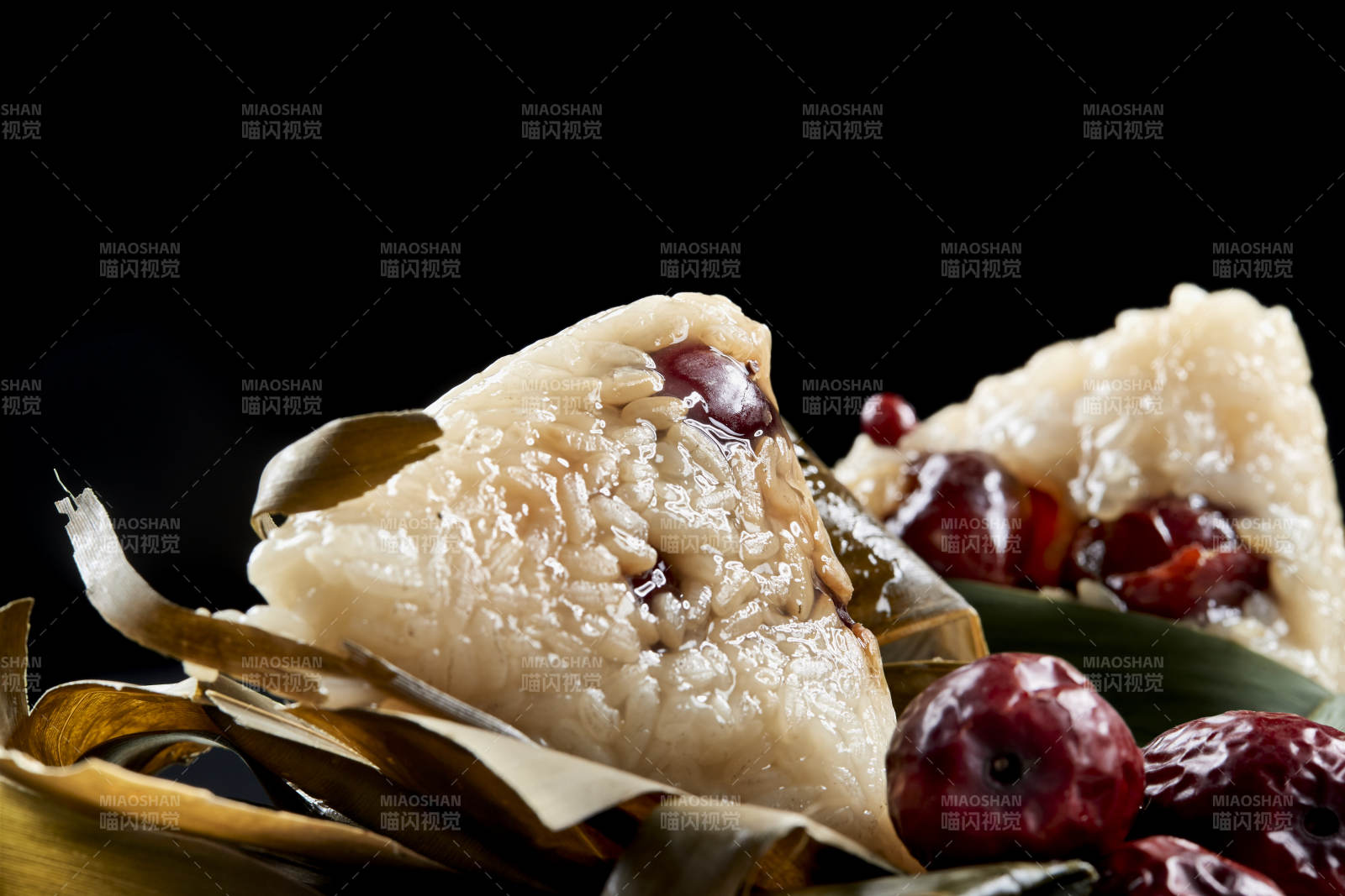 端午节的粽子和原材料