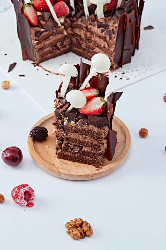 法式鮮果濃香黑森林巧克力生日蛋糕