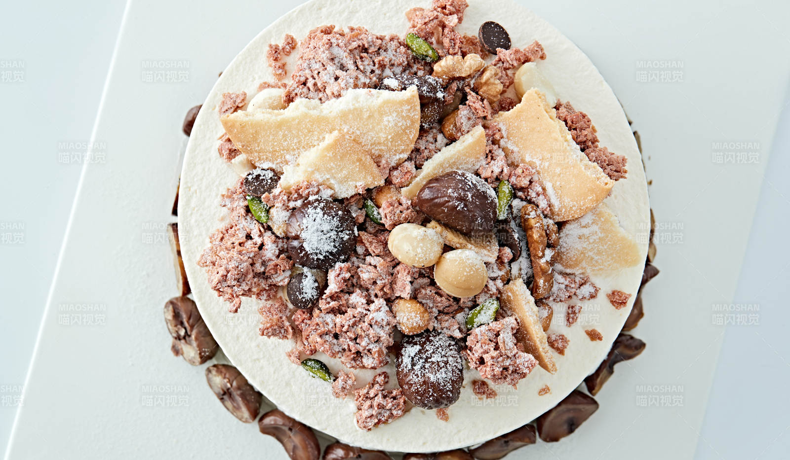 鲜奶油板栗坚果曲奇饼洛丽塔蛋糕