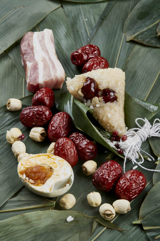 端午節的粽子和原材料