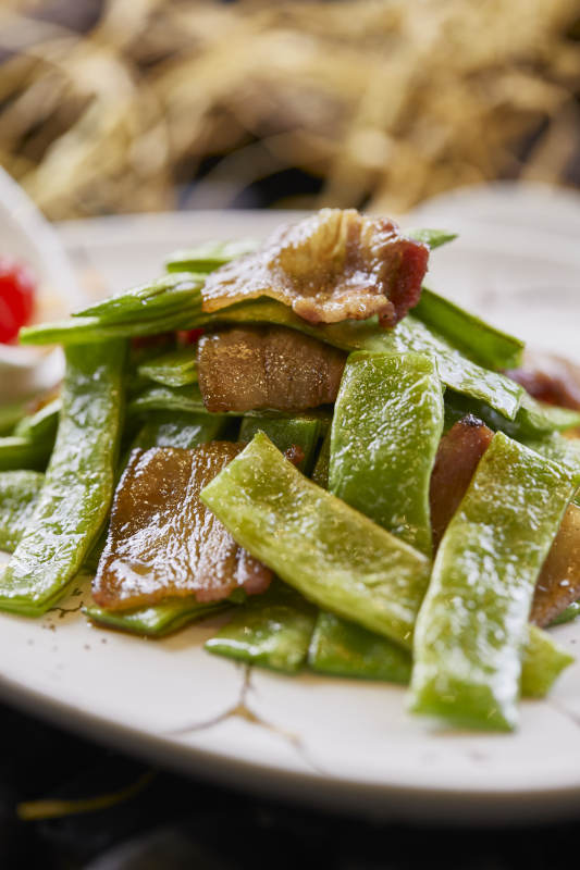 蜜豆小炒五花肉豆角五花肉