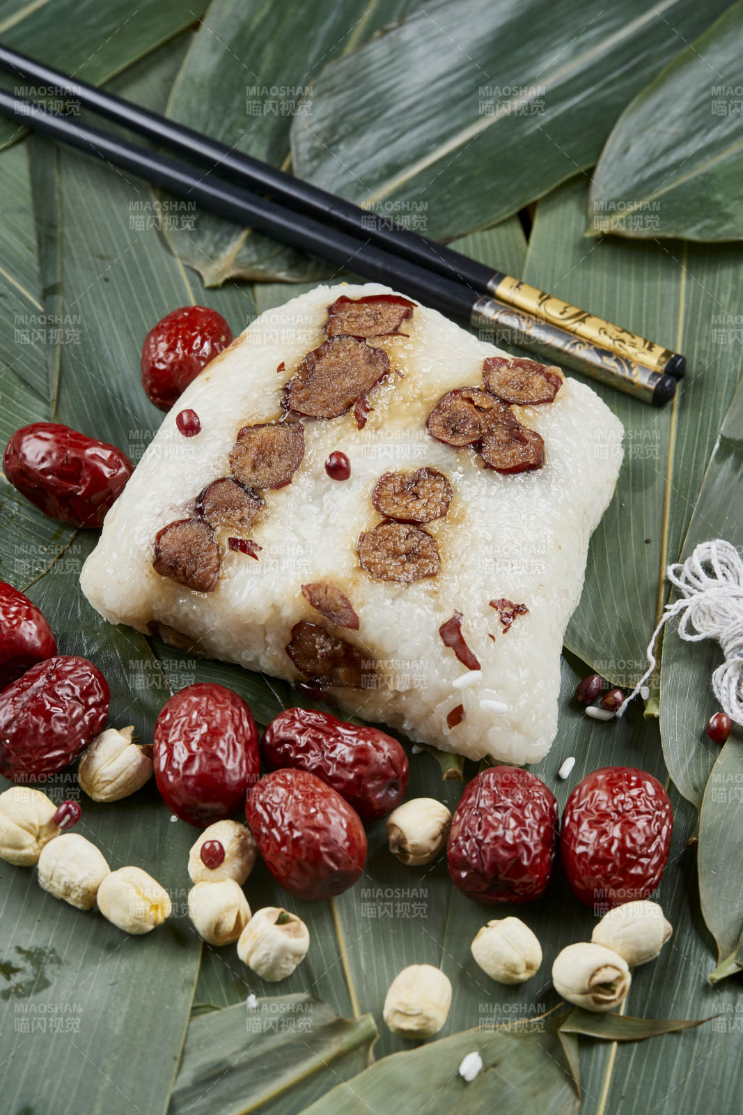端午節的粽子和原材料