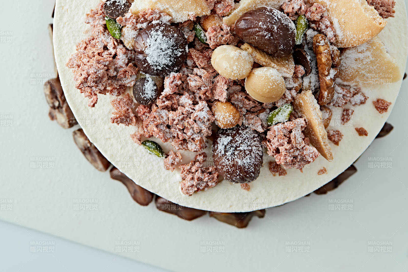 鲜奶油板栗坚果曲奇饼洛丽塔蛋糕