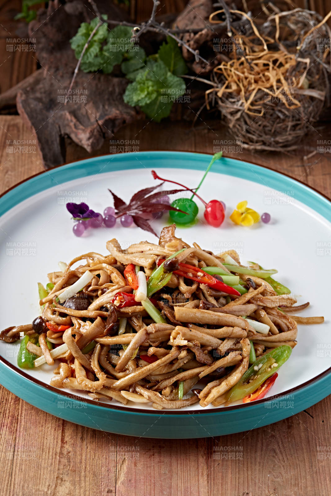 湘味辣炒肉丝茶树菇