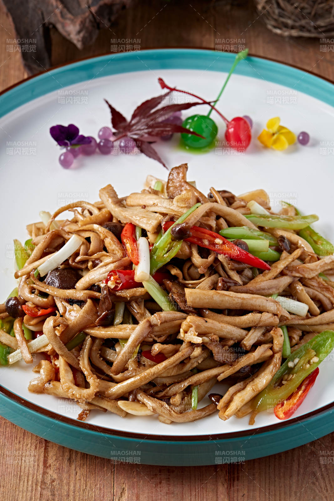 湘味辣炒肉丝茶树菇