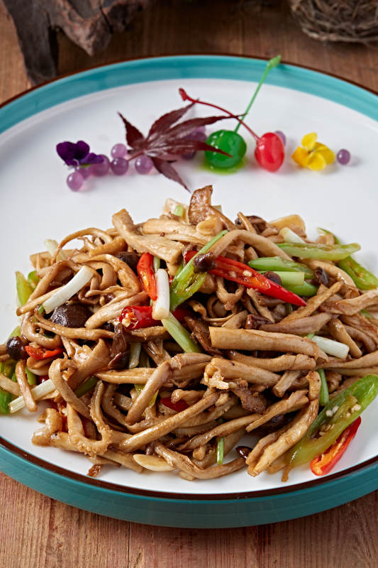 湘味辣炒肉丝茶树菇