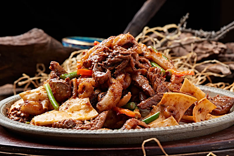 铁板酱爆鱿鱼腰花黄喉