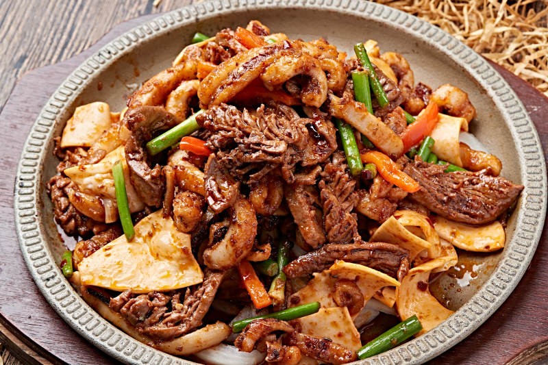 铁板酱爆鱿鱼腰花黄喉