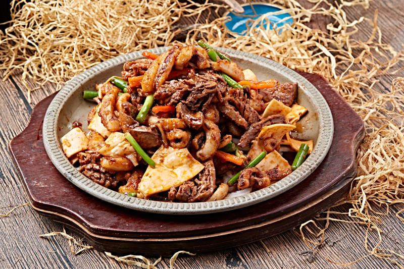 铁板酱爆鱿鱼腰花黄喉