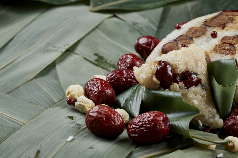 端午节的粽子和原材料