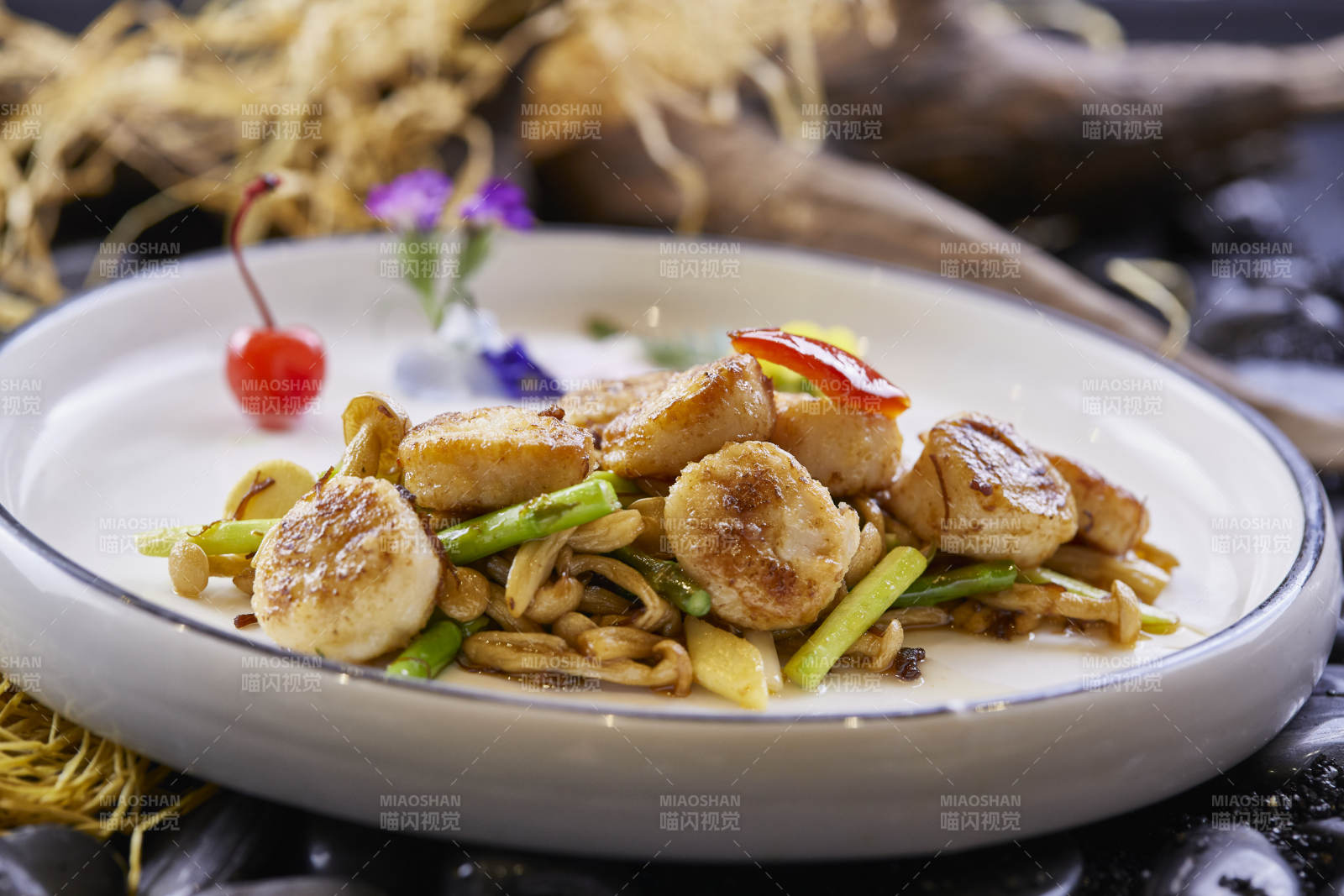 醬爆帶子白玉菇瑤柱