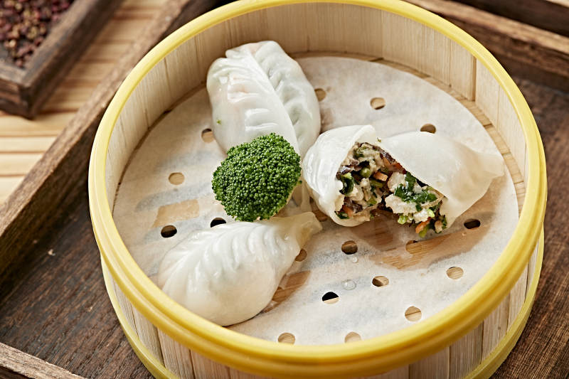 港式茶餐冰皮水晶什锦蒸饺