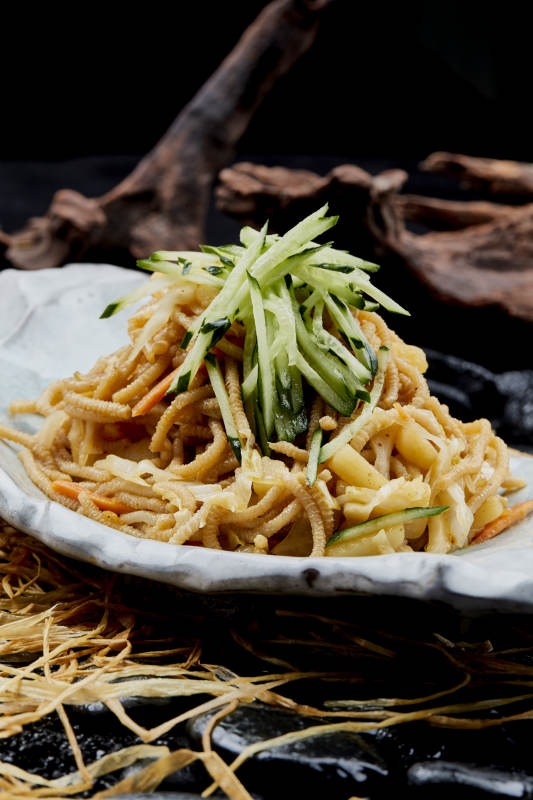 涼拌酸菜土豆莜面饸饹