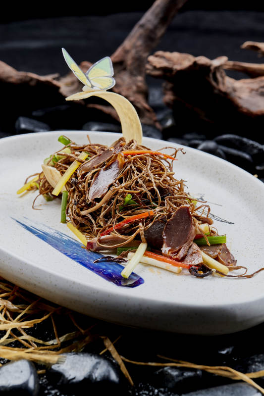 茶树菇小炒鸡胗片