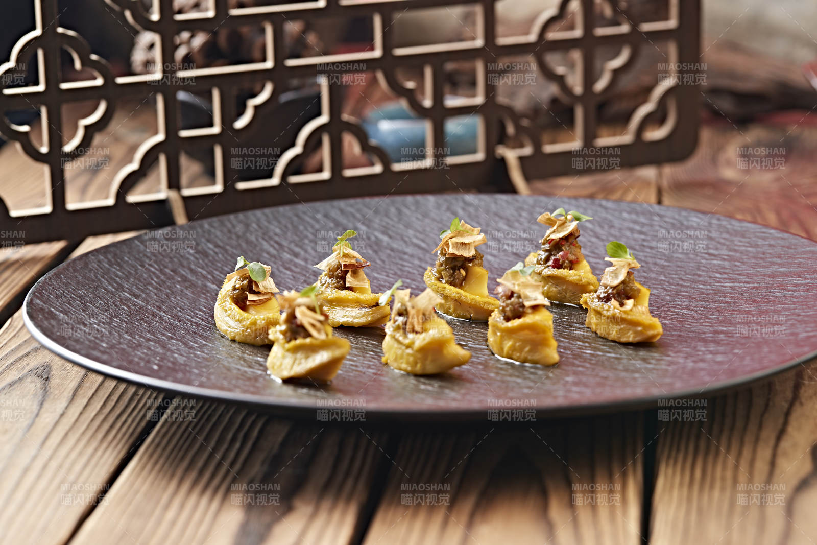 山椒醬配油煎鮮鮑魚