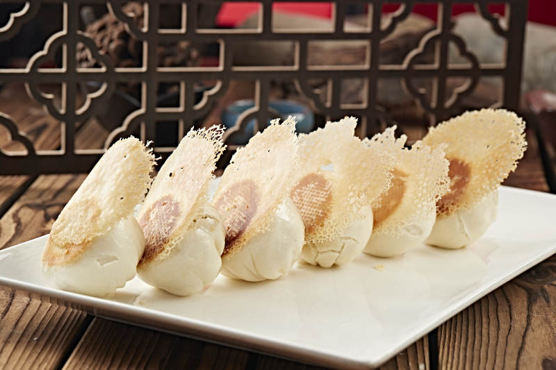 雪花渔网水煎包