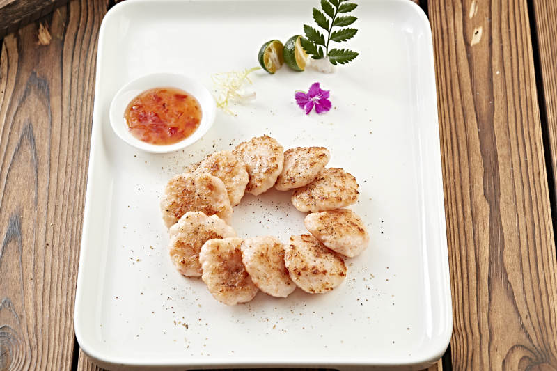 香炸深海虾肉饼