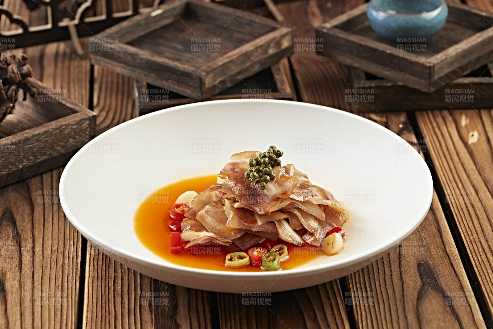 紅油香辣壓豬耳脆切片