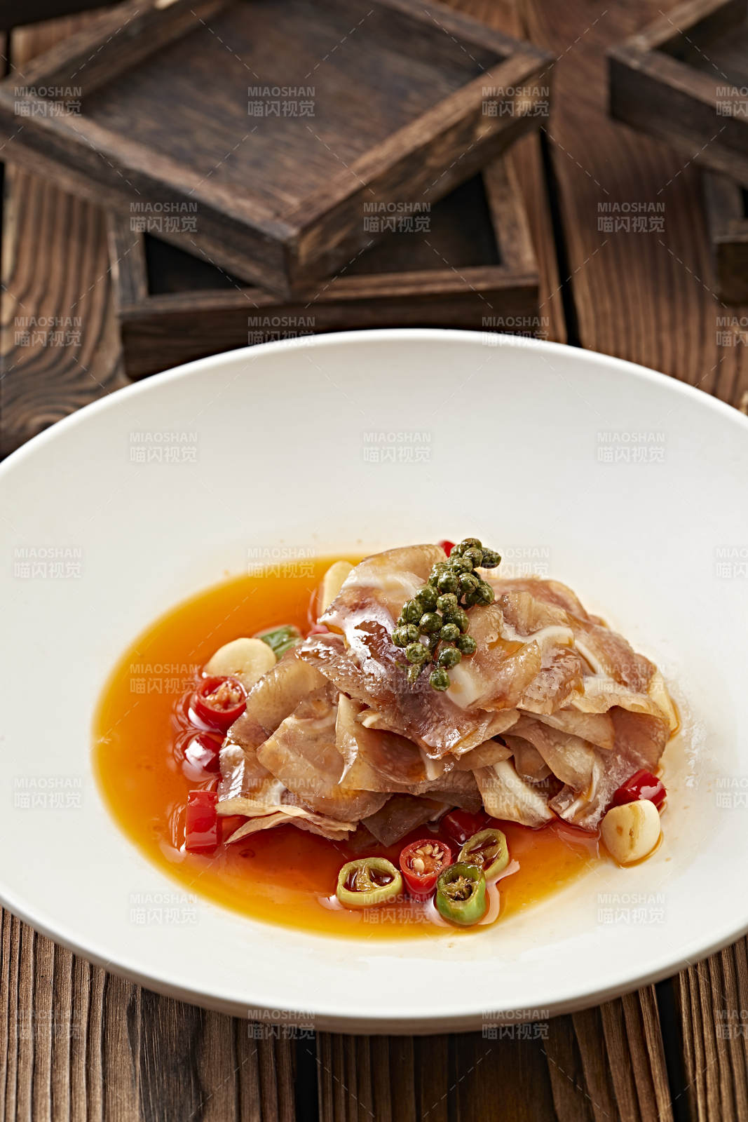 紅油香辣壓豬耳脆切片