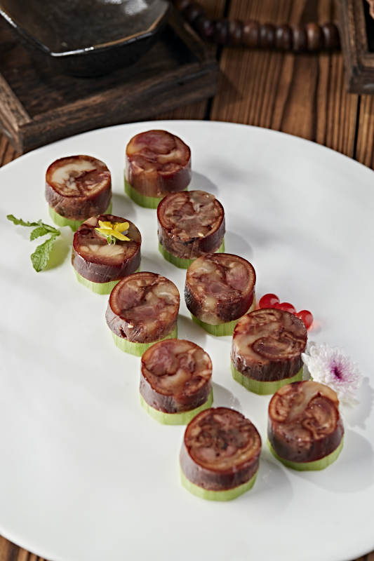 美味凉菜压蹄花卷