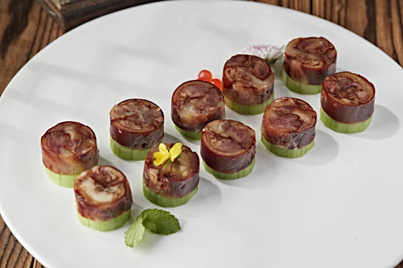 美味凉菜压蹄花卷