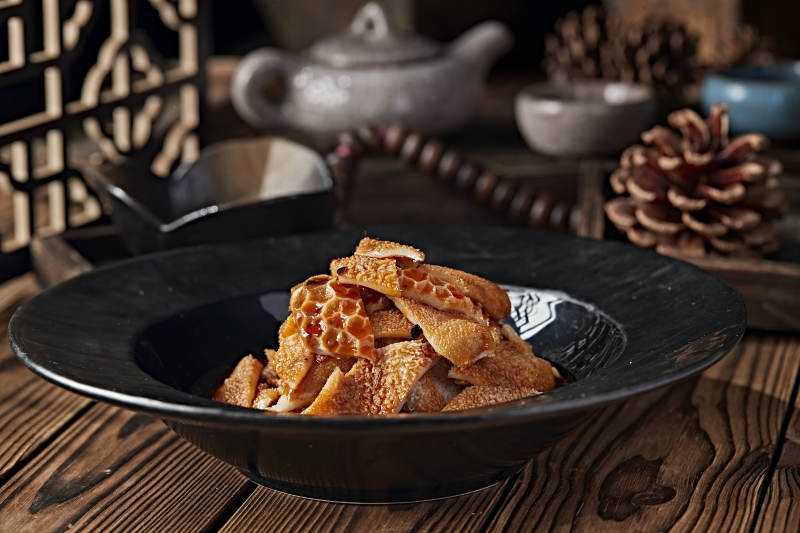 浇汁白水煮羊肚