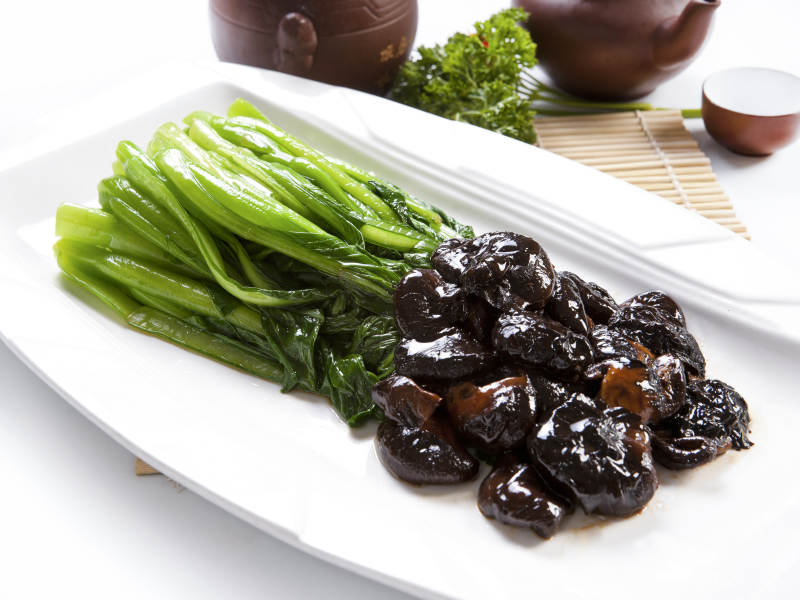 酱焖香菇配菜心