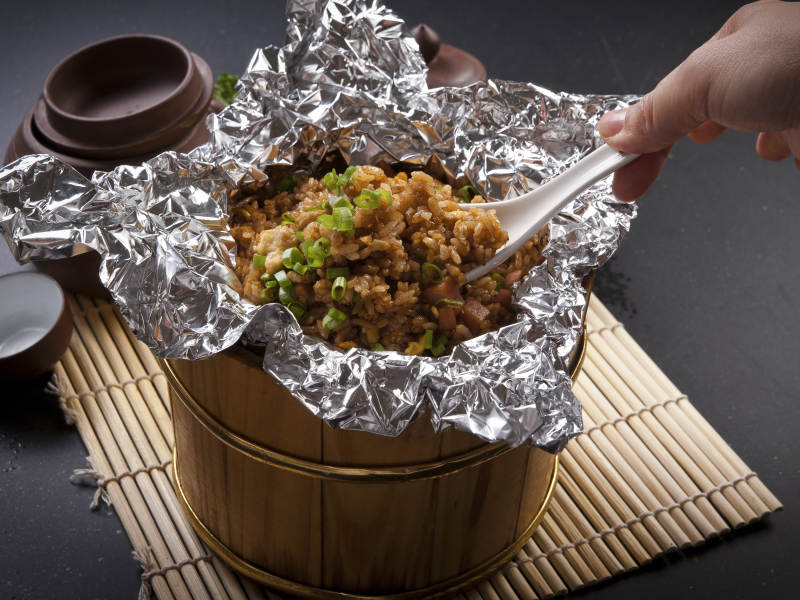 木桶蔥香火腿醬油炒飯