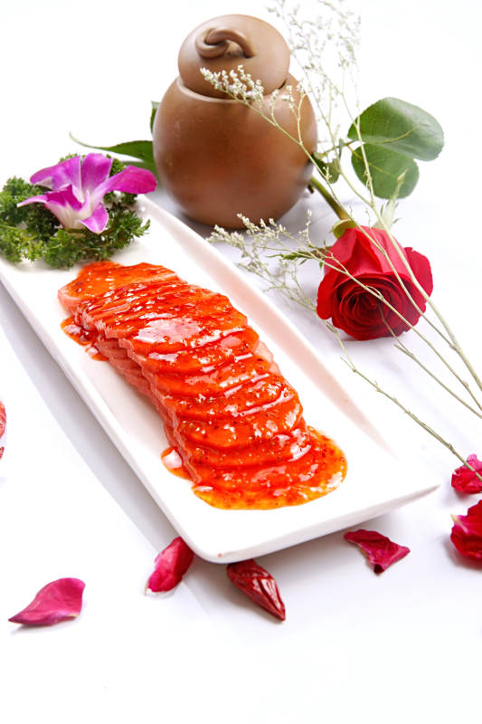 桂花蜂蜜浇汁藕