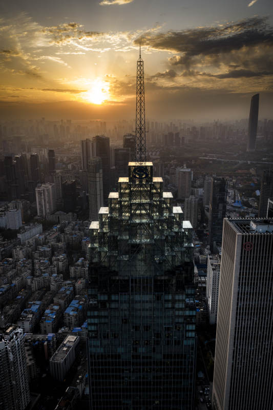 西北湖之巅 夕阳西下