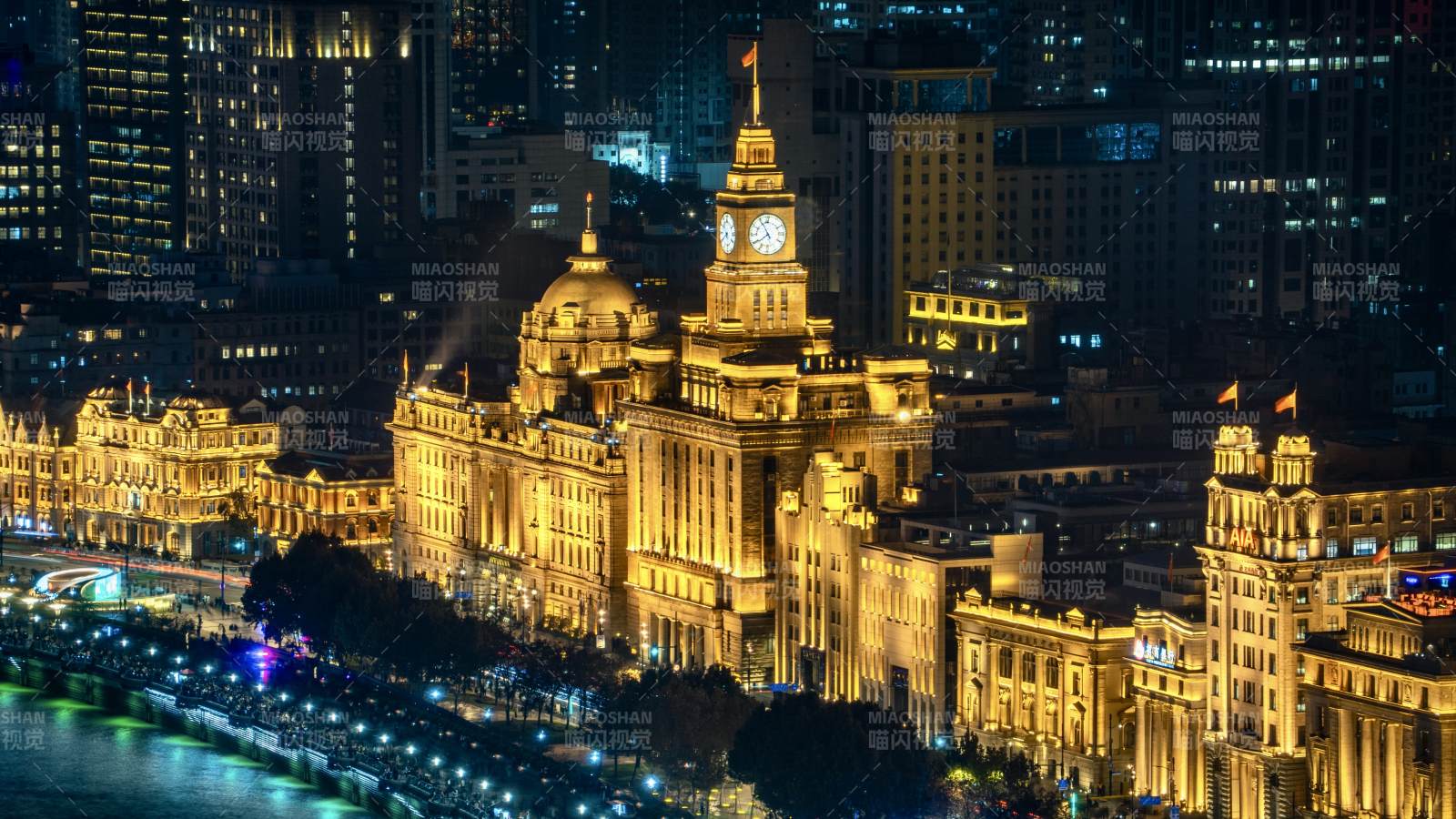 夜上海外滩风光