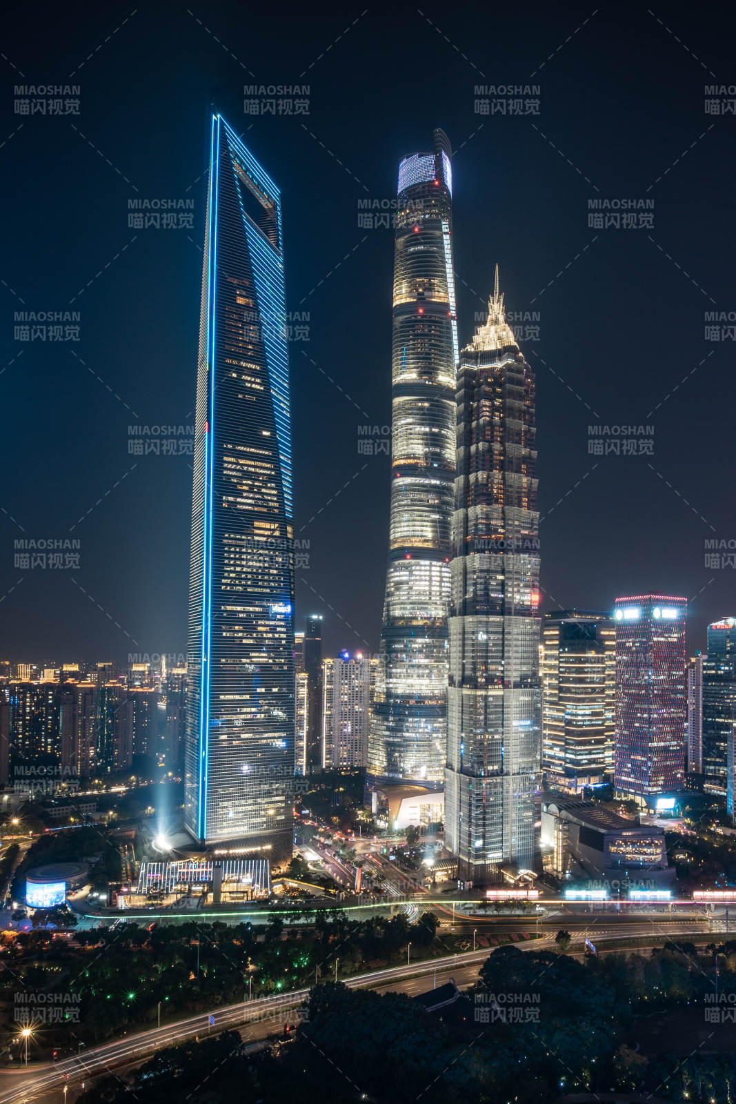 上海夜景璀璨地标