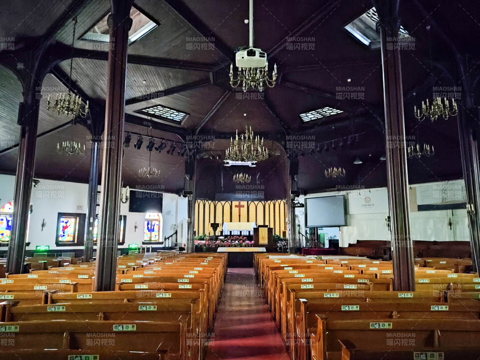 北京亚斯立堂教堂内部全景