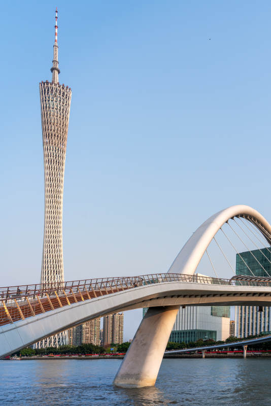 广州地标：广州塔下的海心桥