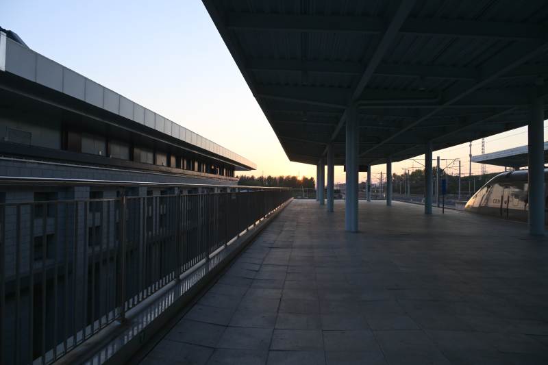 延吉西站黄昏车站静谧景