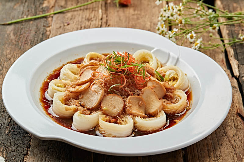 蒜蓉粉丝蒸杏鲍菇娃娃菜