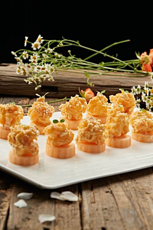 蜜瓜芝香大虾球