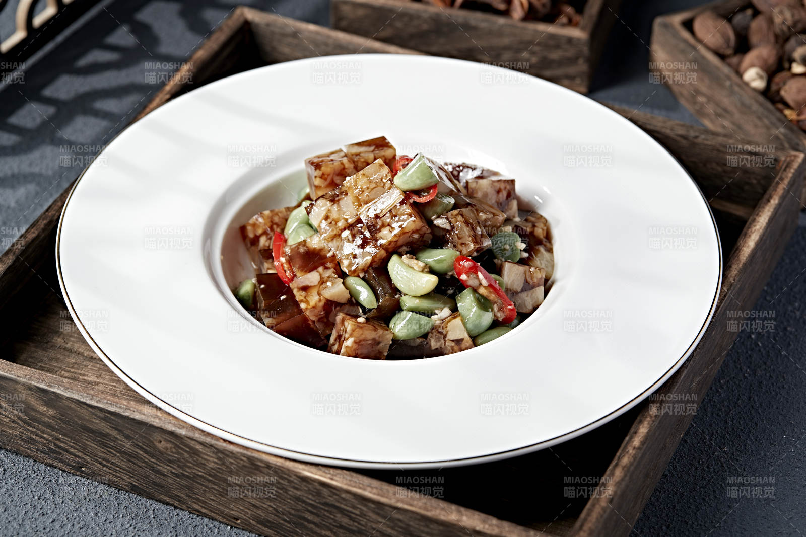 香煎豆腐配青红椒